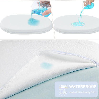 NeoBorn Baby Bassinet Mattress Pad, 24" x 20.8" Dual Sided Comfort Gel Memory Foam Mattress with