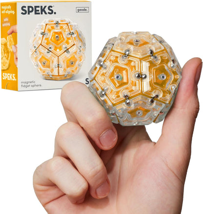 Speks Geode Sphere Magnetic Fidget Toy for Adults | Quiet Adult Sensory Toy for Stress Relief &