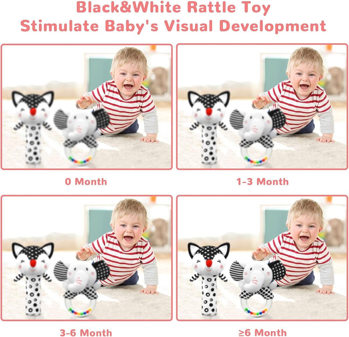 Baby Rattles 0-6 Months Newborn Toys Infant Toys 0-6 Months Rattles for Babies 0-6 Months Baby Toys