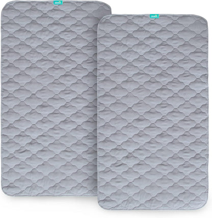 Waterproof Crib Mattress Protector Pad Cover 2 Pack 28" x 52", Anti Slip & Absorbent Waterproof Bed