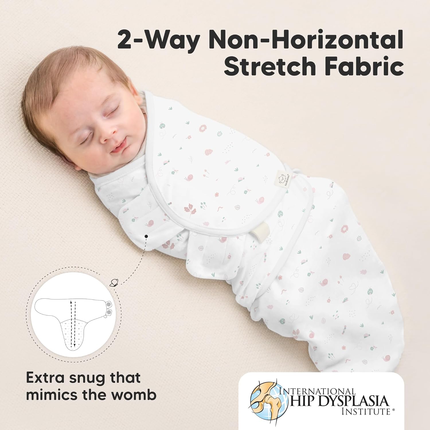 3-Pack Organic Baby Swaddle Sleep Sacks - Swaddles for Newborns, Infant 0-3 Months, Baby Girls