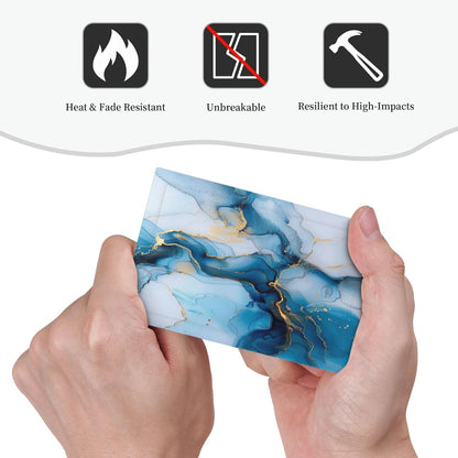 Decorative Switch Covers Plate Modern Abstract Blue Gold Line Marble 1 Gang No Device Single Blank