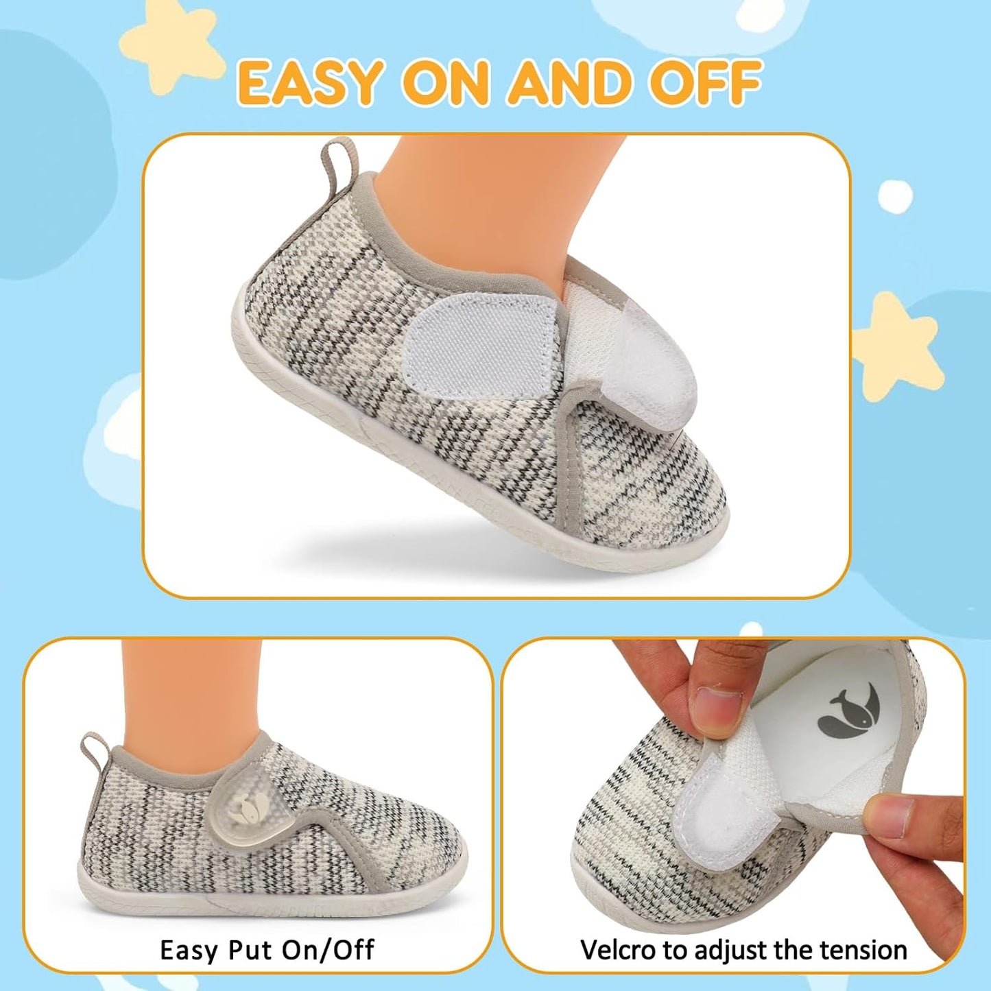 FEETCITY Toddler Walking Shoes Slip On Toddler Shoes Boys Girls Kids Sports Sneakers Casual School
