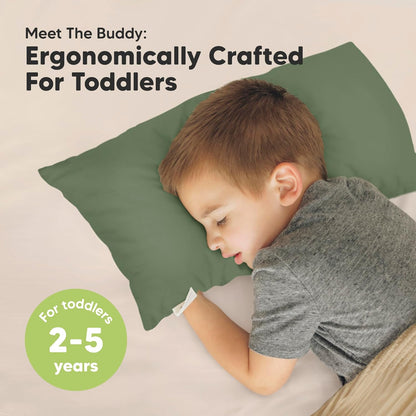Toddler Pillow with Pillowcase - 10x18 My Little Dreamy Kids Travel Bed Pillows for Sleeping