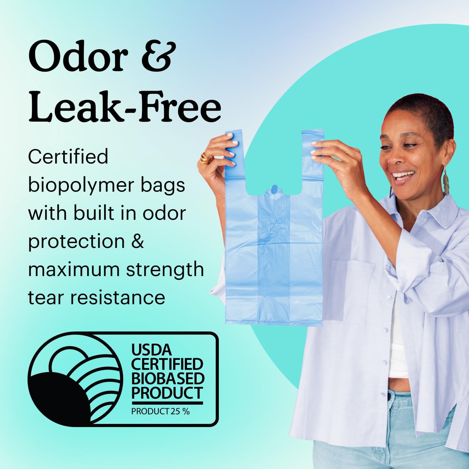 Because Incontinence Disposal Bags, Tear Resistant Disposal Bags for Men & Women, Extra-Large, Leak