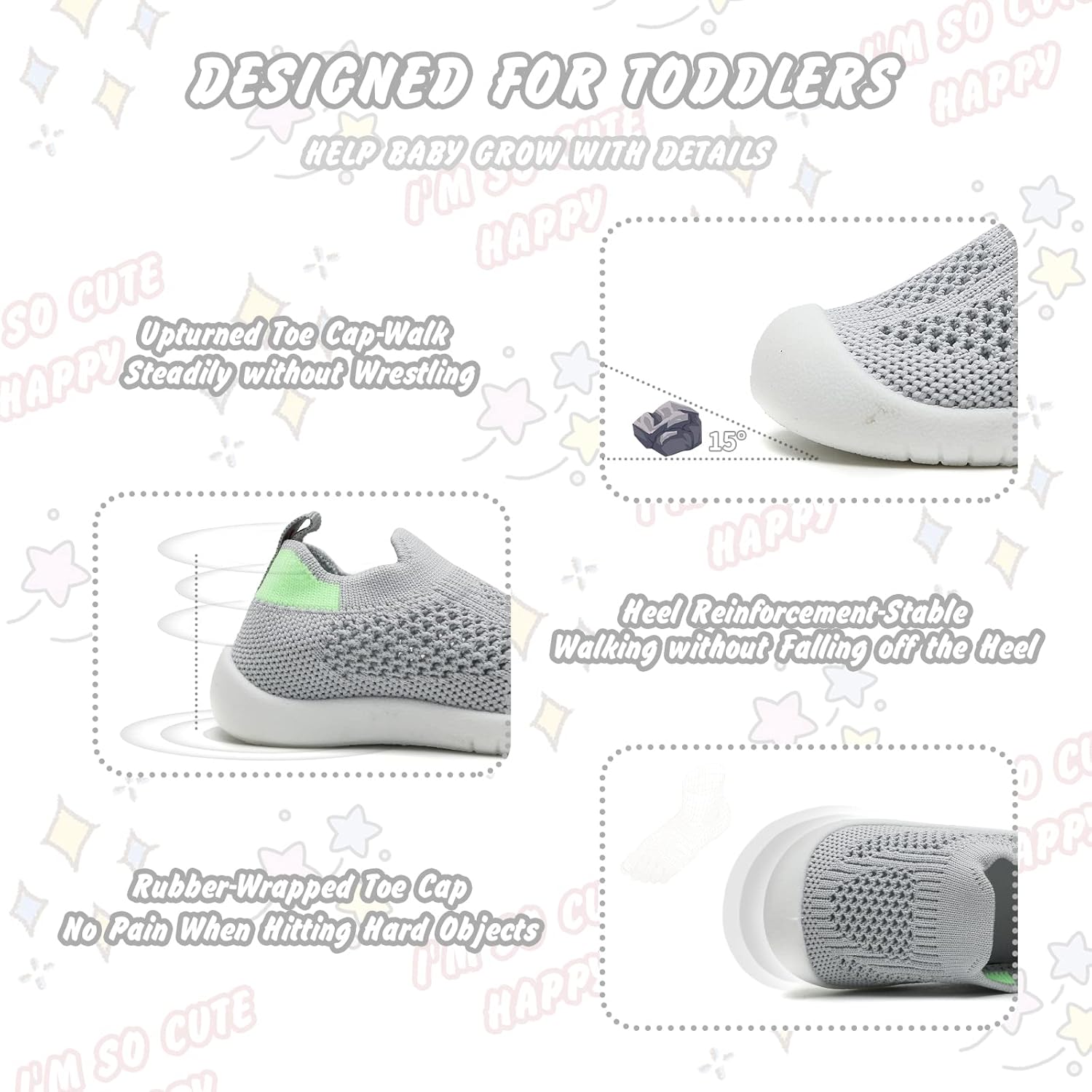 Charrost Toddler Baby Girl Boy First Walking Shoes Checkered Sneakers Sizes 3/4/5/6/7/8T. Soft
