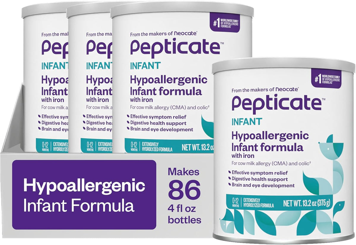 Pepticate Baby Formula, Hypoallergenic Powdered Infant Formula for Cow Milk Allergy, with Omega 3
