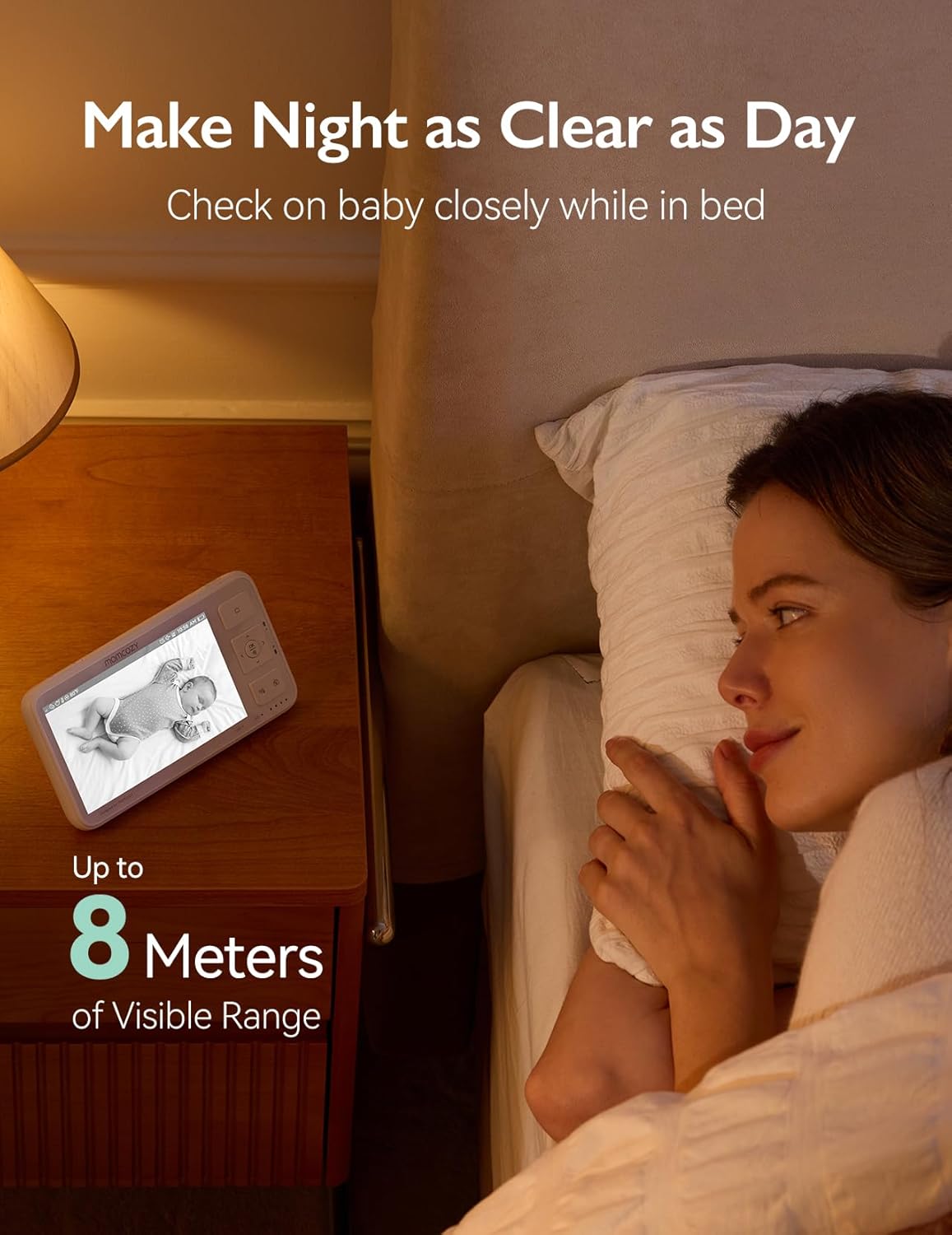 Momcozy Video Baby Monitor, 5.5” 1080P Full HD Baby Monitor with Camera No WiFi, Infrared Night