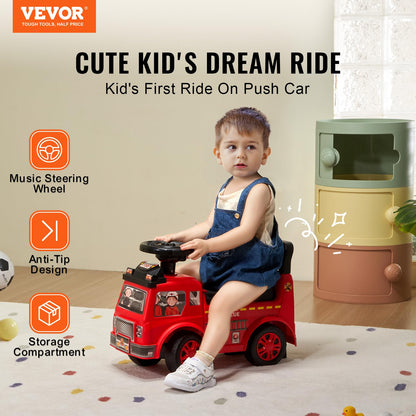 VEVOR Ride On Push Car for Toddlers, Ages 19+ Months, Ride Racer, Sit to Stand Toddler Ride On Toy