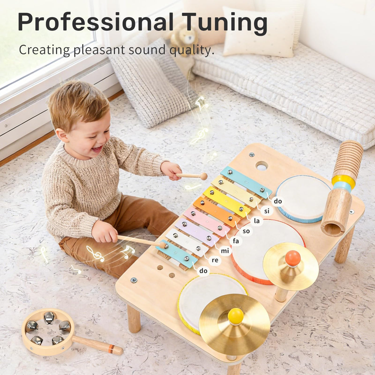 WINGYZ Kids Drum Set, 9-in-1 Montessori Toys