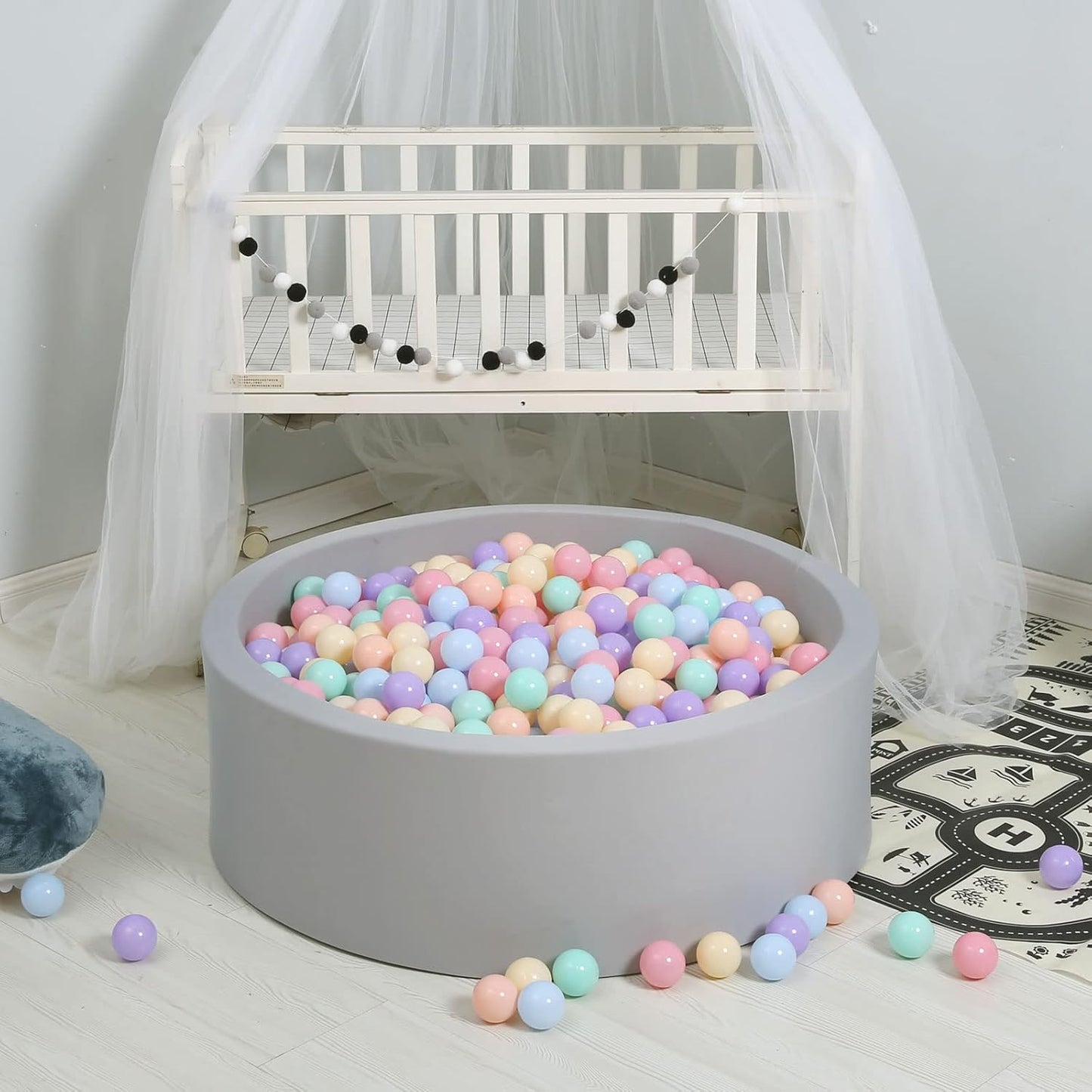 GOGOSO Ball Pits Balls for Toddlers Pack of 50 100 200 Plastics Shape Ball Non-Phthalate Non-BPA