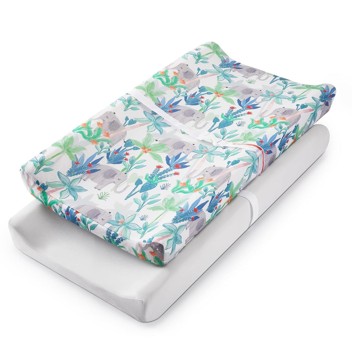 TILLYOU Baby Changing Pad Cover, Changing Table Cover for Girls Boys, Ultra Soft Breathable, 2 Pack
