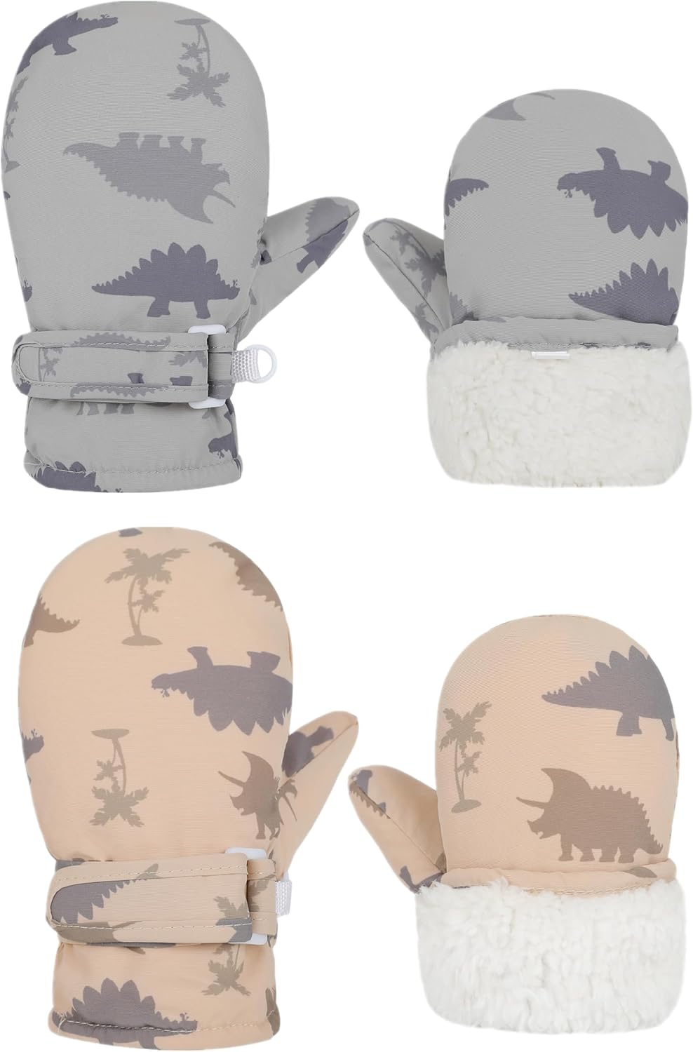 Toddler Gloves Kids Mittens Winter Warm Lined Fleece Gloves Waterproof Snow Baby Mitten for Boys