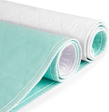 CoolShields Waterproof Bed Pads Incontinence 34'' x 36'' (2 Pack) Washable Reusable Bedwetting