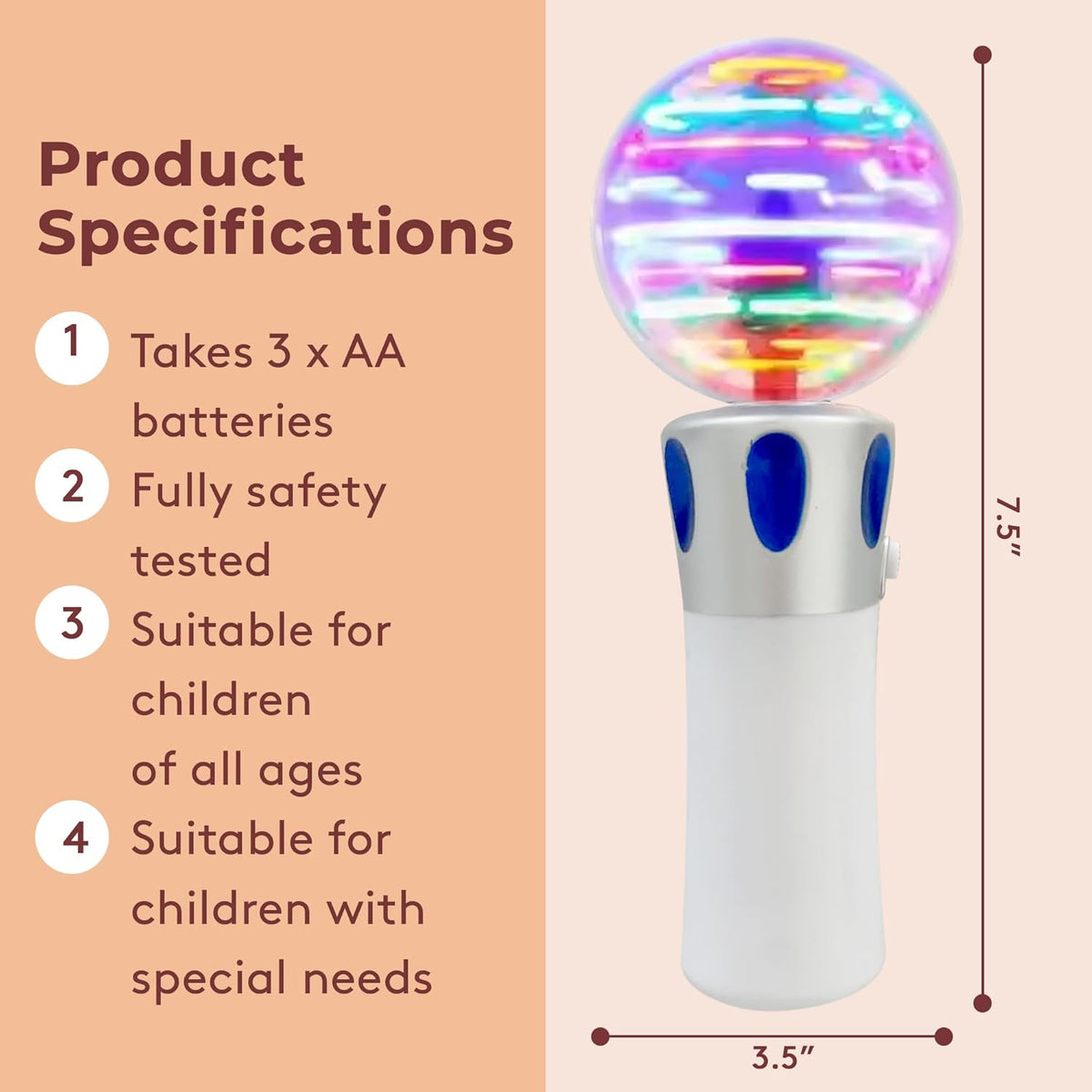 Musical Light Up Wand - Sensory Lights for Autistic Children - Light Up Sensory Toys - Autism Toys