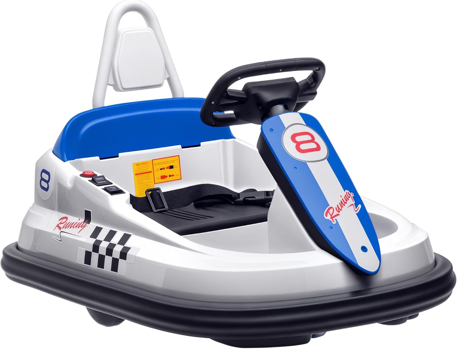 Aosom Toddler Bumper Car, 360° Rotation 6V Kids Electric Ride on Bumper Car with EVA Bumper Edges