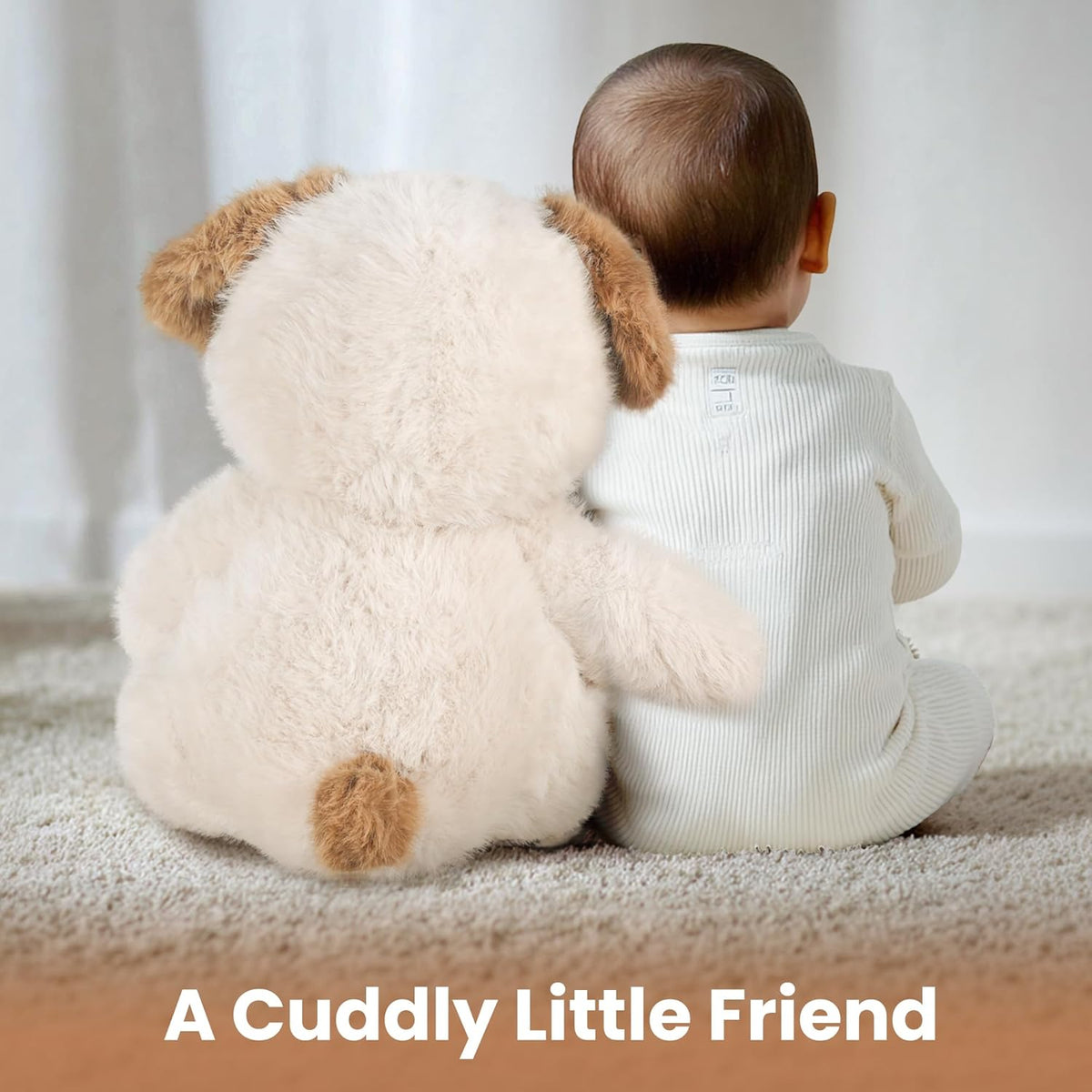 iPlay, iLearn Dog Stuffed Animal, Soft Plush Baby Toy, Infant 18" Big Cute Fluffy Puppy Toy, Ultra
