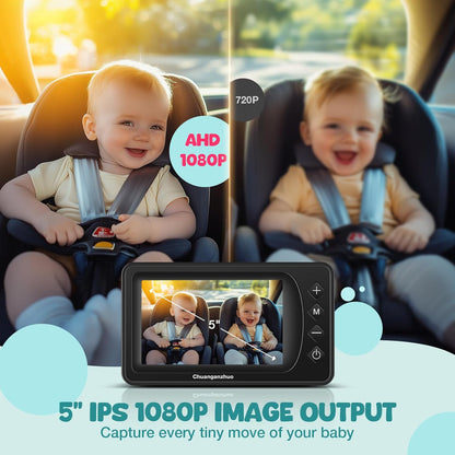 S100U Baby Car Camera with Advanced Night Vision, 3X Zoom, USB Powered, 5'' AHD 1080P IPS