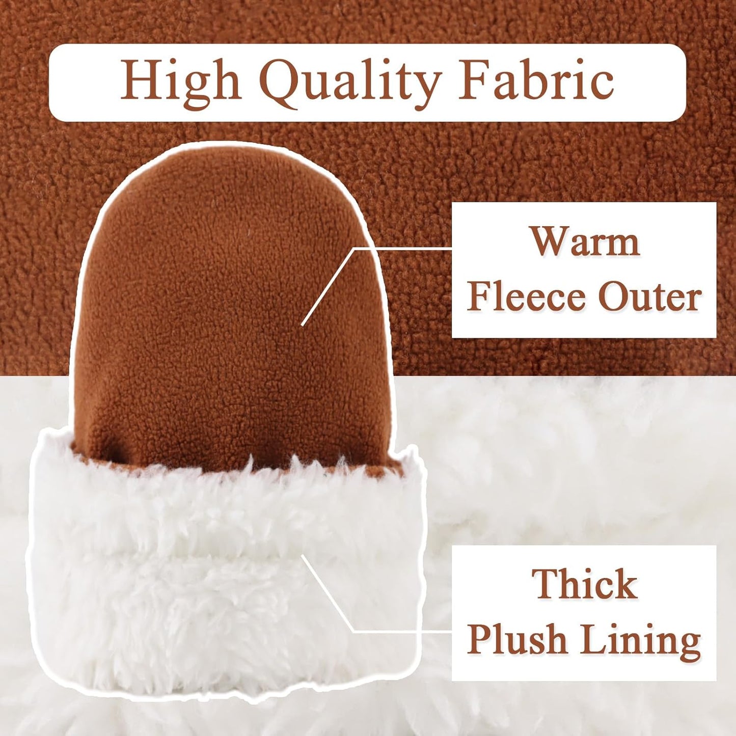 Zsedrut No Scratch Baby Mittens Toddler Infant Fleece Lined Gloves Winter Warm Mitten for Baby Boys