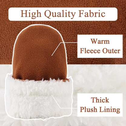 Zsedrut No Scratch Baby Mittens Toddler Infant Fleece Lined Gloves Winter Warm Mitten for Baby Boys