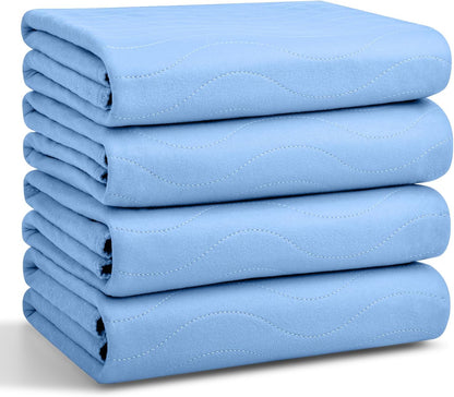 Conkote® Washable Underpads, 34" x 36" (Pack of 4), Waterproof Protective Pad for Bed, Couch, Sofa