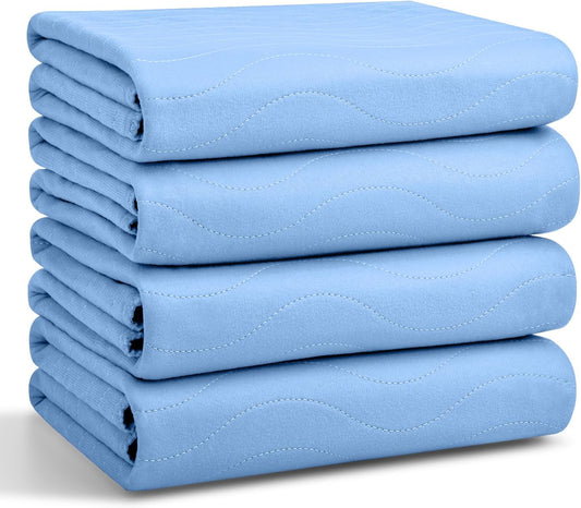Conkote® Washable Underpads, 34" x 36" (Pack of 4), Waterproof Protective Pad for Bed, Couch, Sofa