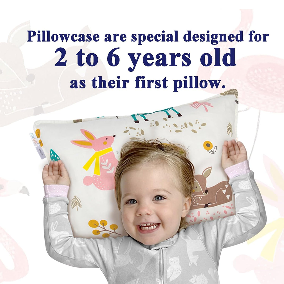 ALVABABY Toddler Pillowcases 2 Pack Organic Cotton Kids Pillow Cover Fit 13"x 18" or 12"x16"
