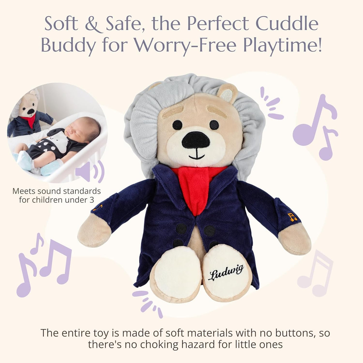 Ludwig Van Beethoven Virtuoso Bear – Plays 40 Mins of Classical Music, Educational & Soothing