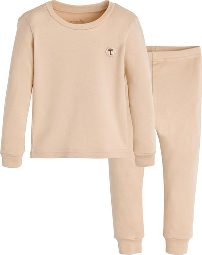 moimoln 6M-8Y Modal Cotton Solid Soft Breathable Baby Toddler Boys Girls Snug fit Pjs Long Sleeve
