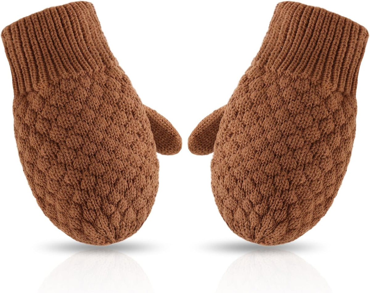 Baby Knit Mittens Toddler Boys Girls Gloves Winter Infant Newborn No Scratch Mitten 0-3 Years