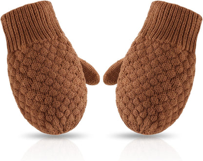 Baby Knit Mittens Toddler Boys Girls Gloves Winter Infant Newborn No Scratch Mitten 0-3 Years