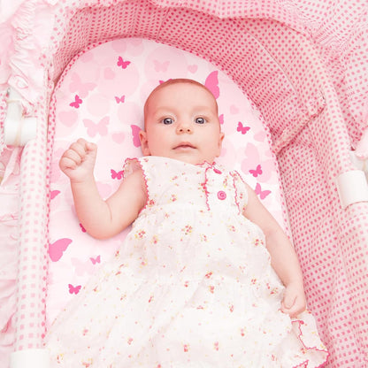 Gllquen Baby Bassinet Sheets 4 Pack, Breathable Cozy Fitted Mattress Sheet, Elastic Travel Crib