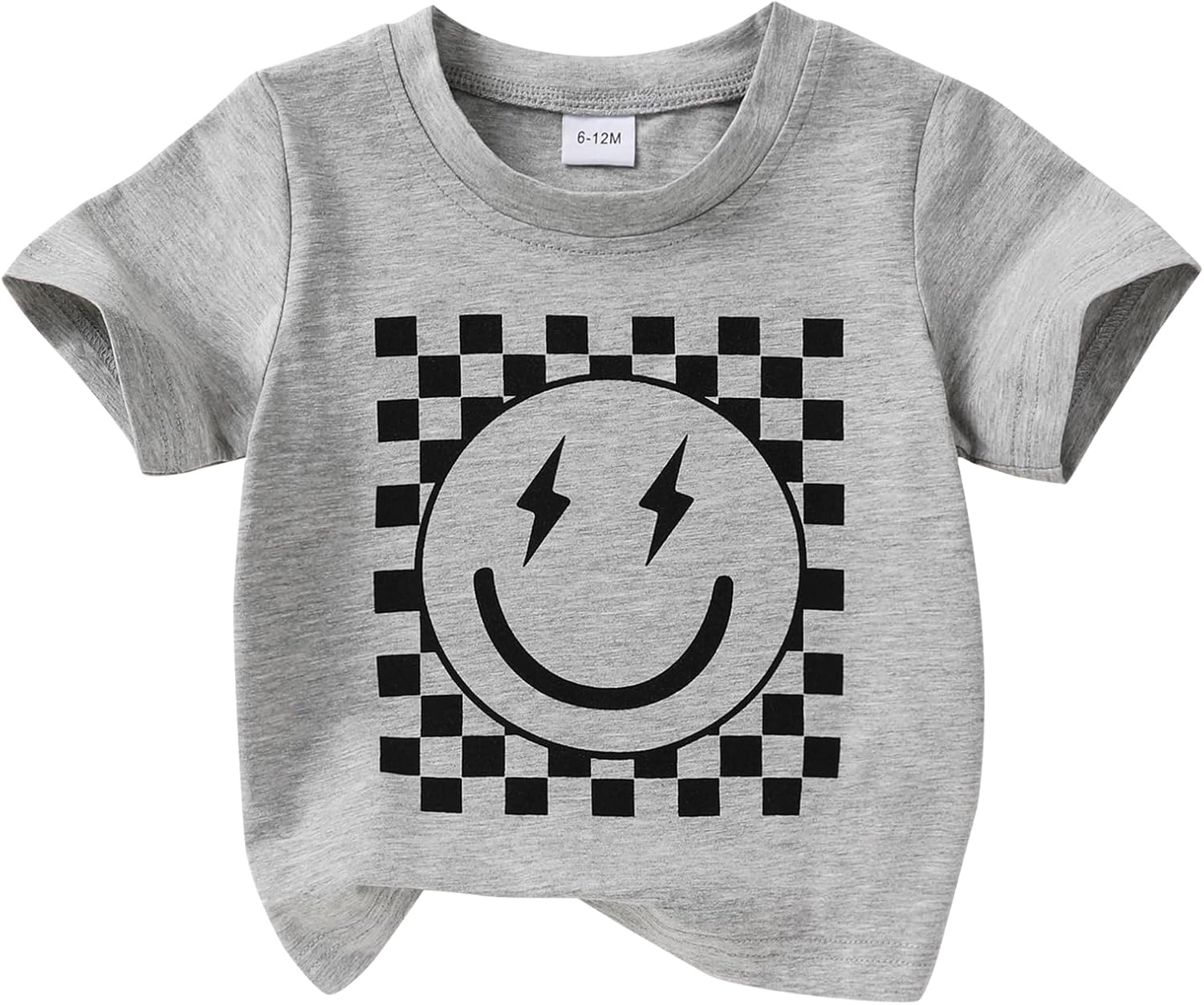 Happy Town Toddler Clothes Baby Boy Girl Smiley Face Shirt Short Sleeve T-Shirt Tee Summer Tops