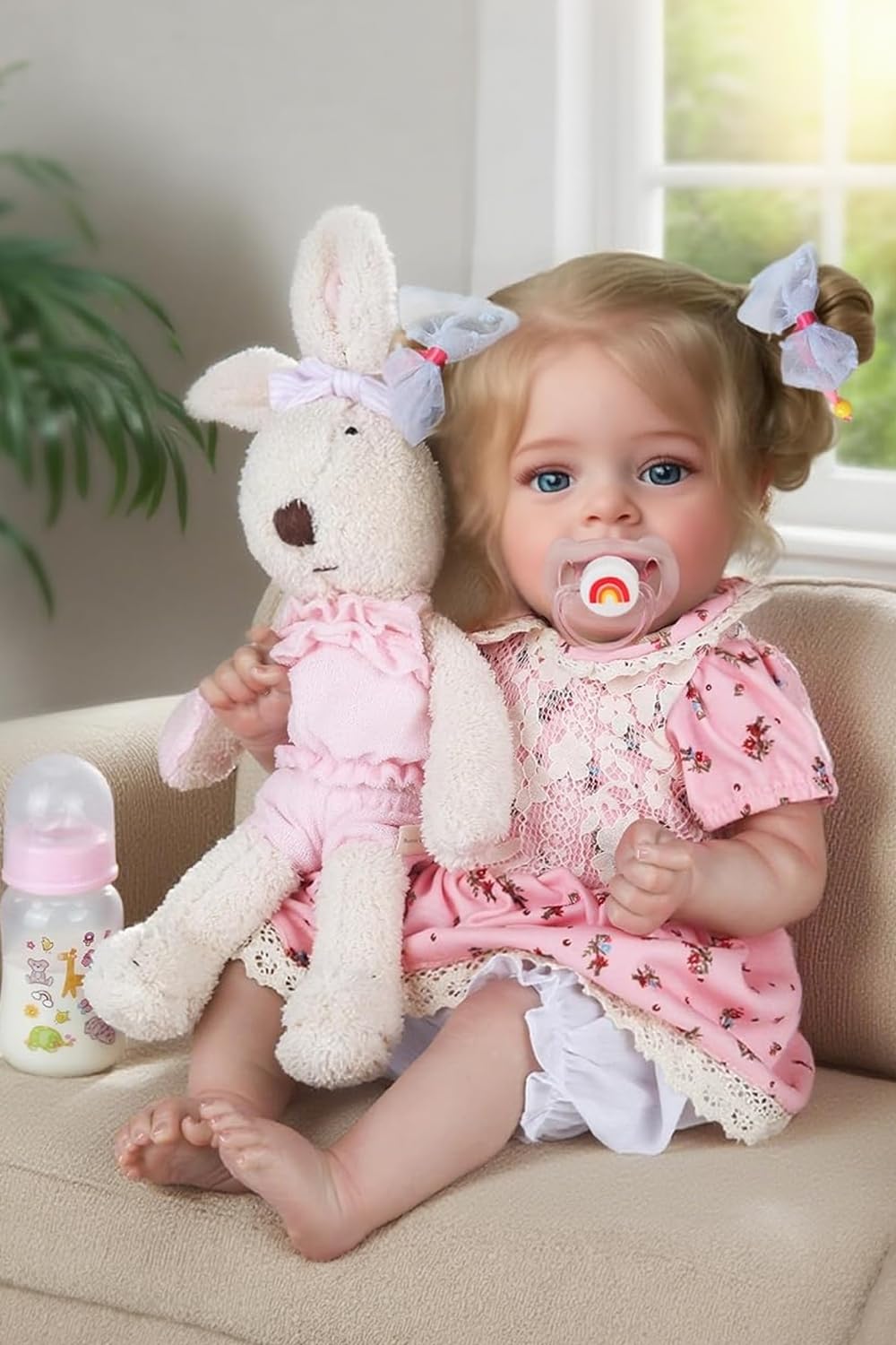 CHAREX Realistic Reborn Baby Doll, 20-Inch Lifelike Girl,Real-Life Toddler