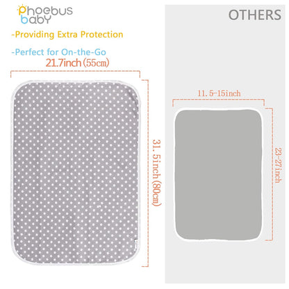Baby Diaper Changing Pad, 21 5/8" x 31.5" Waterproof Changing Pad Liners - Reusable Soft and