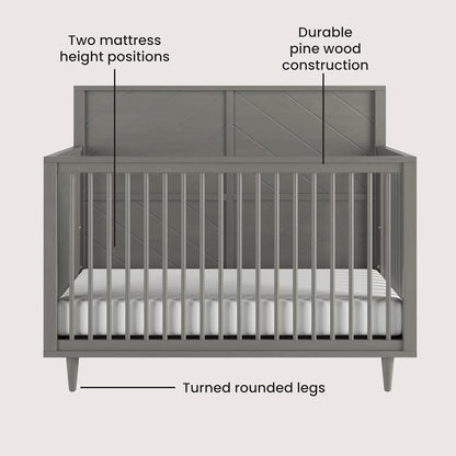 Child Craft Surrey Hill 4-in-1 Convertible Crib, Baby Crib Converts to Day Bed, Toddler Bed and