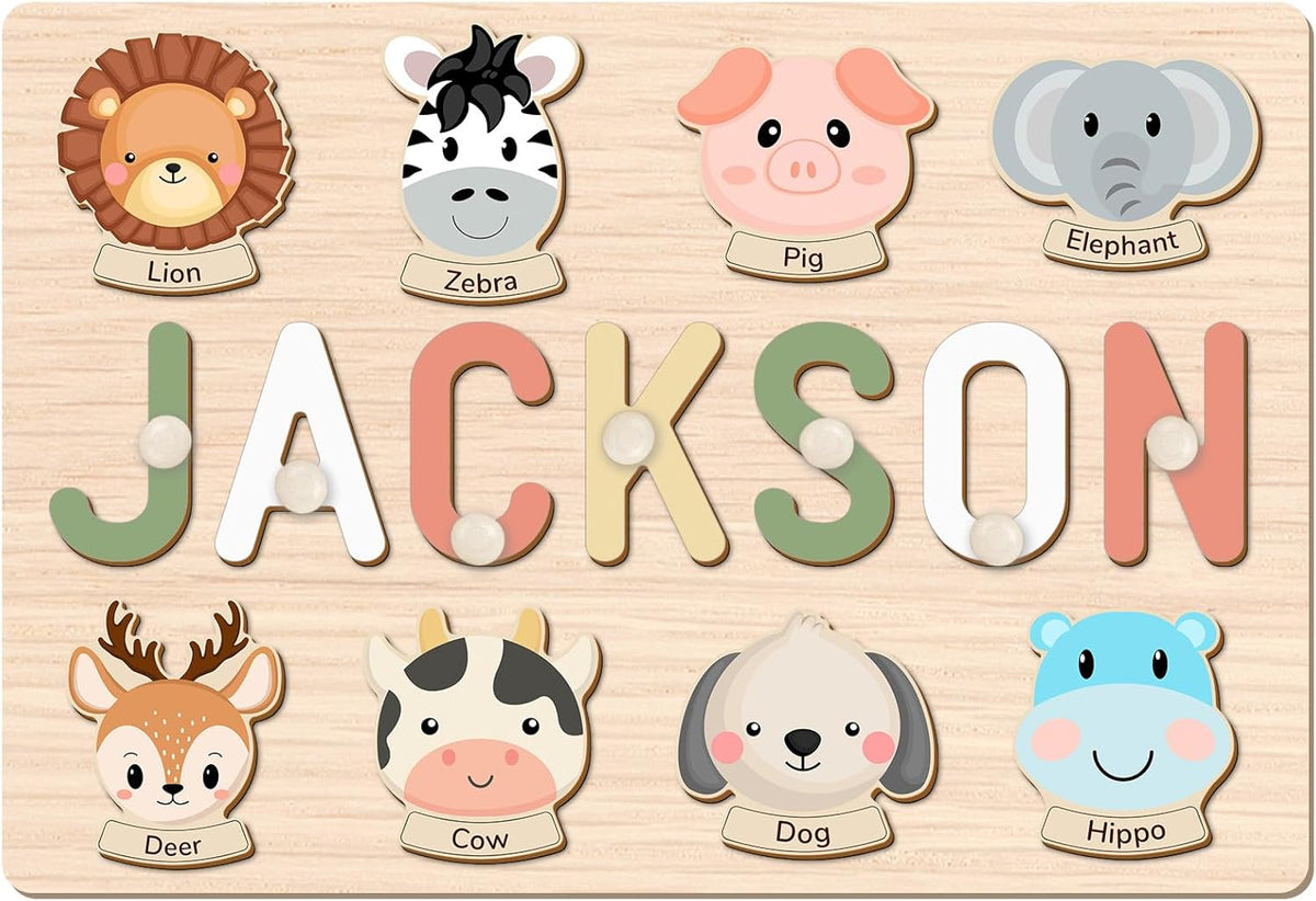 Personalized Name Puzzle for Kids, Personalized Baby Gifts Custom Name Puzzles for Toddlers 1-3