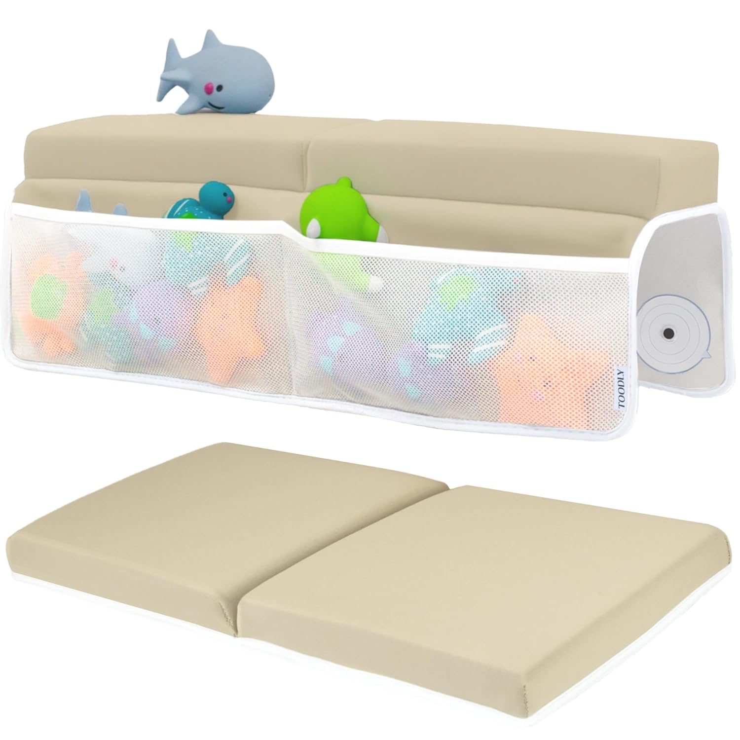 Comfortable Baby Bath Kneeler and Elbow Rest Pad Set – Thick Memory Foam Bath Kneeling Pad with