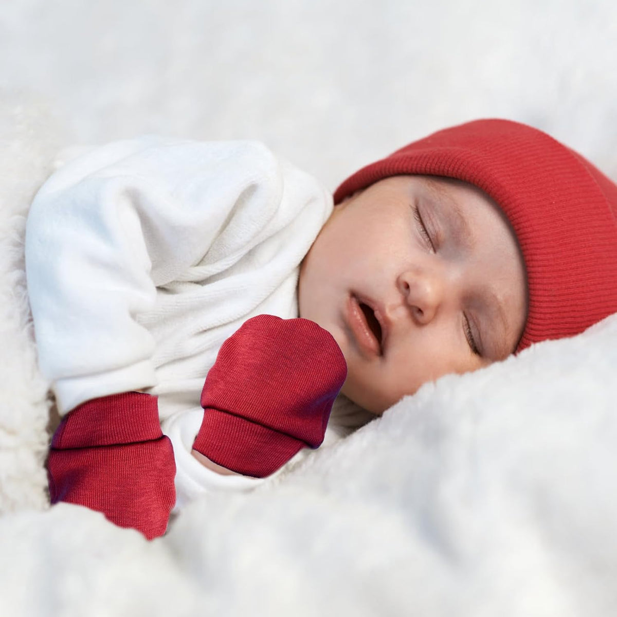 Newborn Baby Mittens No Scratch Cotton Elastic Wrist Gloves Infant Toddler Mittens for Baby Boy