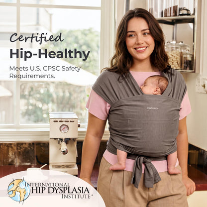Momcozy Baby Wrap Carrier, Easy-On 2-Piece Design, Newborn to 33 lb