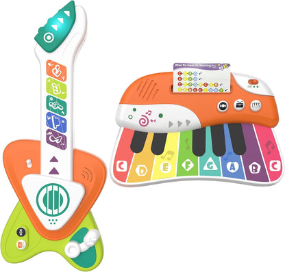 Toddler Baby Guitar Piano Keyboard for 1-3, Touch Baby Piano Guitar Toy for 1 Year Old Musical Toy