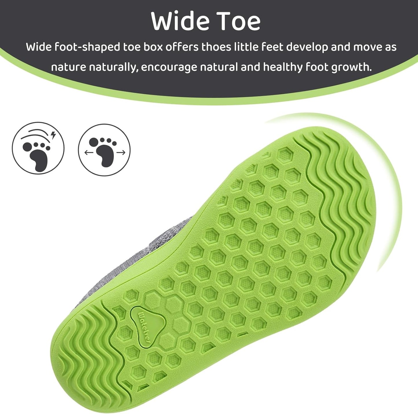 WateLves Toddler Little Kids Wide Barefoot Shoes The First Walking Shoes Girls Boys Breathable Zero