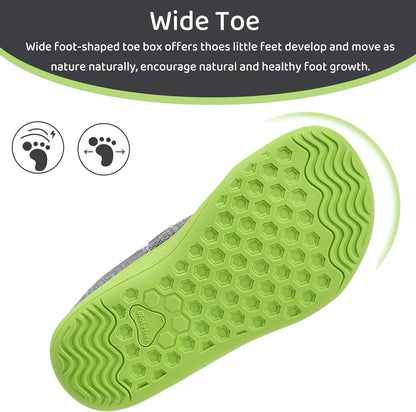 WateLves Toddler Little Kids Wide Barefoot Shoes The First Walking Shoes Girls Boys Breathable Zero