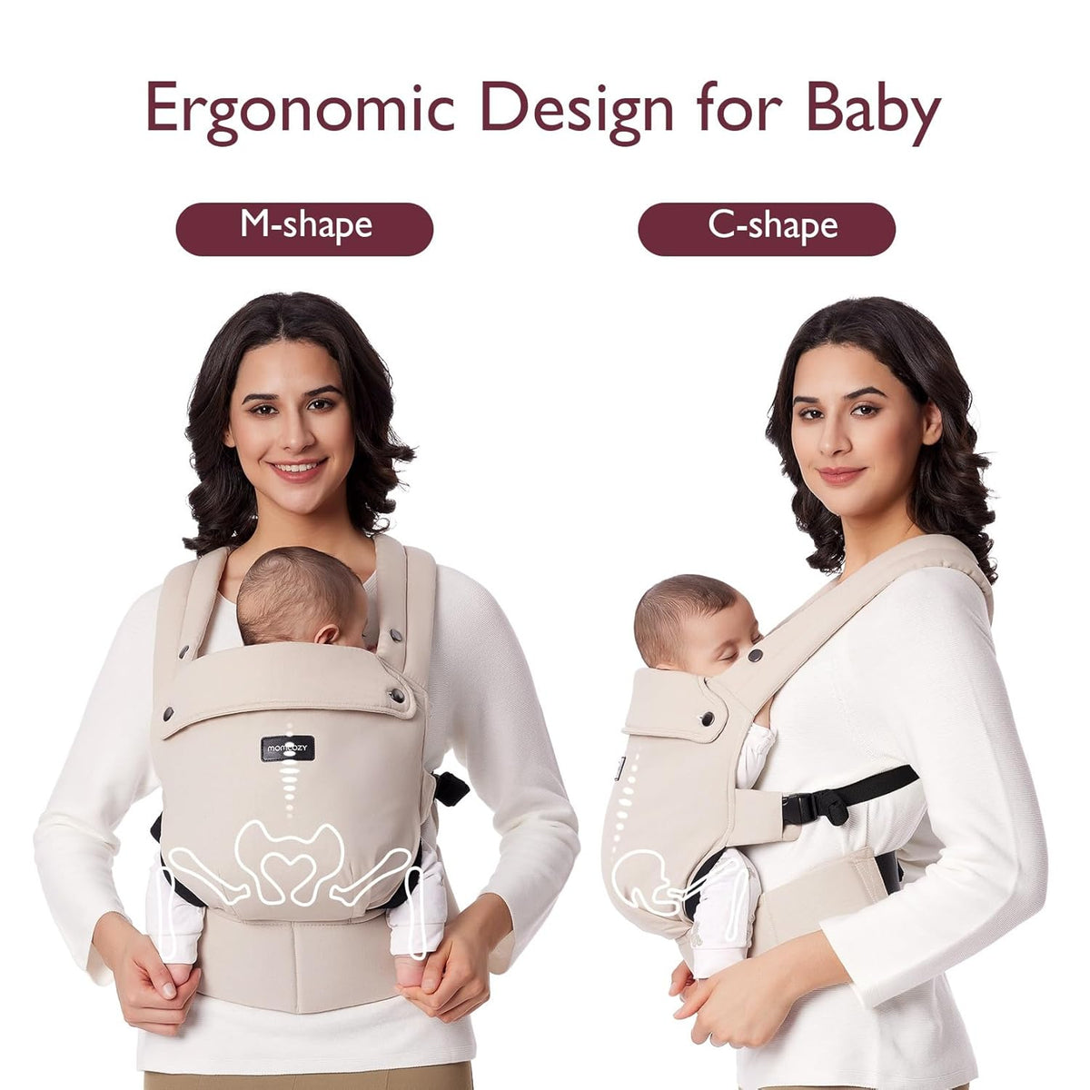 Momcozy Baby Carrier - Ergonomic, Cozy and Lightweight Carrier for 7-44lbs, Effortless to Put On