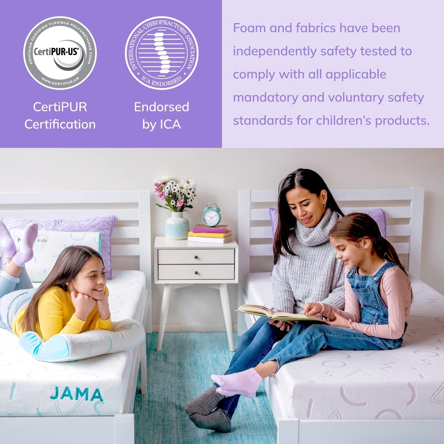 MLILY Kids Pillow for Sleeping, Adjustable Kids Memory Foam Pillow for Bed Set, Breathable and Soft