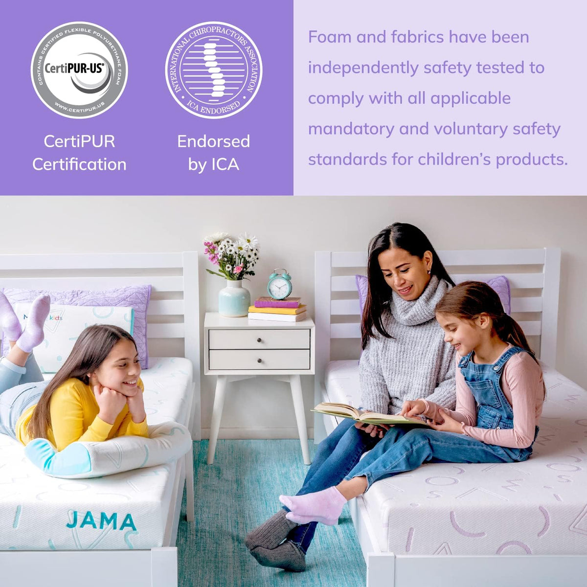 MLILY Kids Pillow for Sleeping, Adjustable Kids Memory Foam Pillow for Bed Set, Breathable and Soft