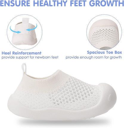 Baby Walking Shoes Toddler Girl Boy Soft Sole Breathable Mesh Slip on Summer Wide Shoes Infant