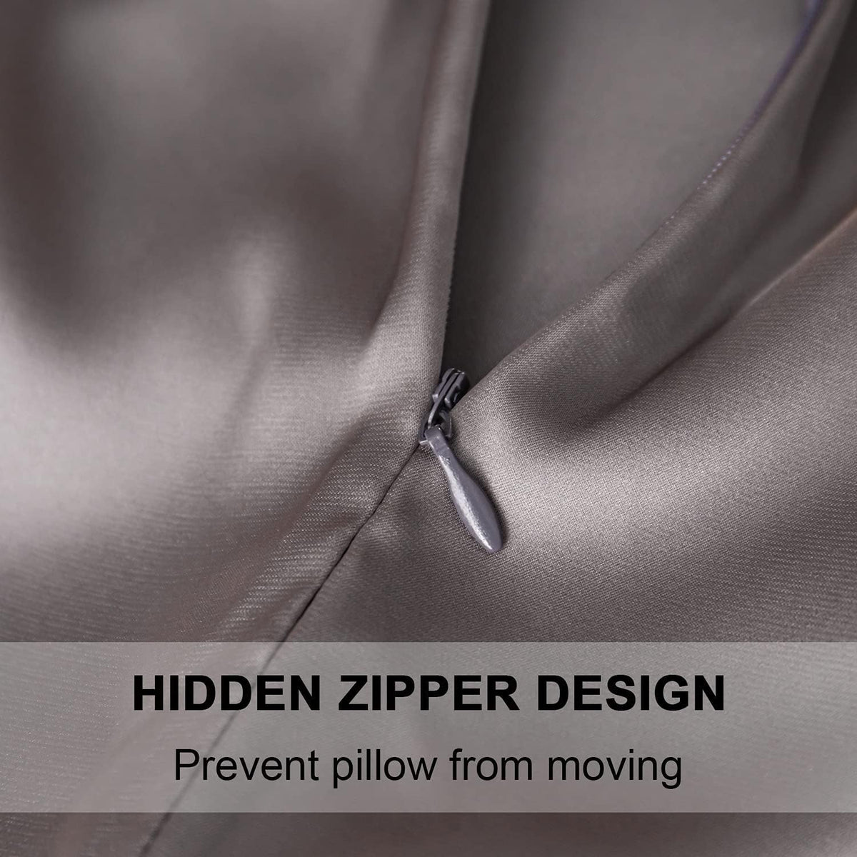 2 Pcs Mulberry Silk Pillowcase for Hair and Skin,Cooling Silk Pillow Case with Hidden