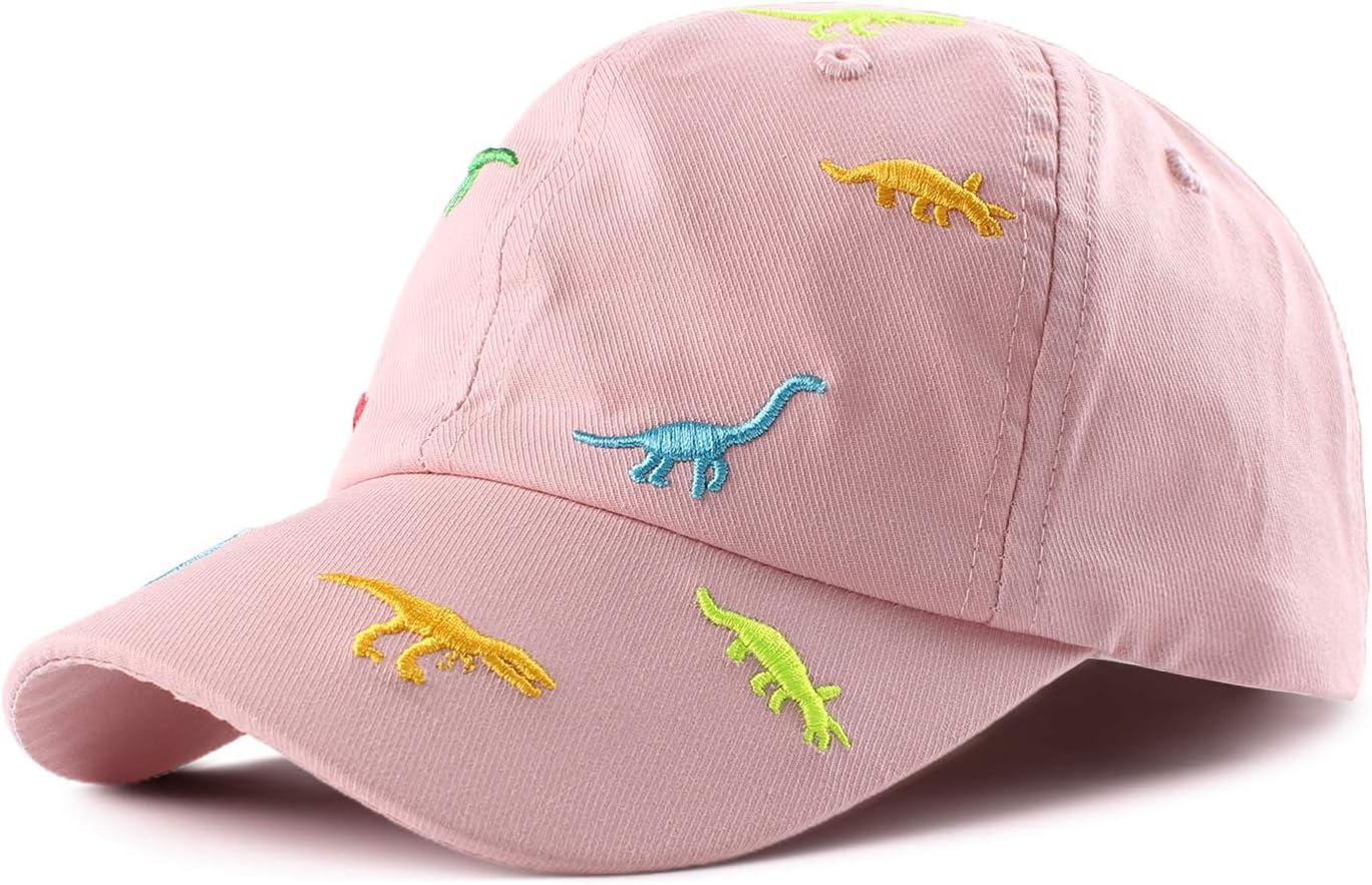 JANGANNSA Dinosaur Boys Girls Caps Embroidery Baby Baseball Caps Cotton Infant Toddler Kids Hat
