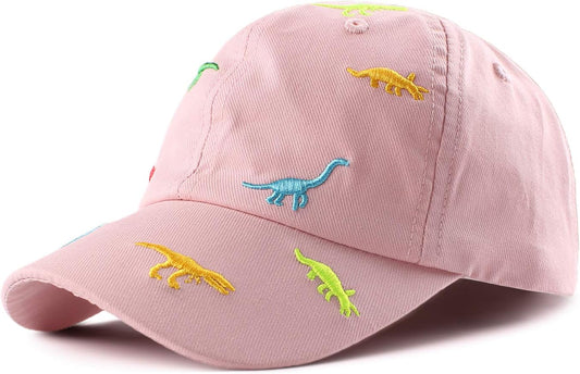 JANGANNSA Dinosaur Boys Girls Caps Embroidery Baby Baseball Caps Cotton Infant Toddler Kids Hat
